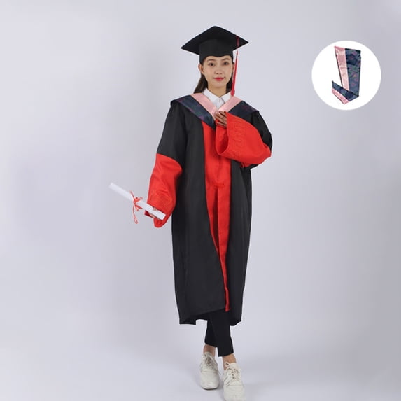Conairie Unisex Graduation Cap and Gown with Tassel Set for High School and Pink XL