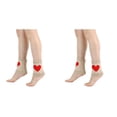 thumbnail image 1 of Conairie Valentines Day Socks for Women 2 Pack Heart Print Mid Calf Crew Socks Ribbed Knit Dress Boot Socks One Size, 1 of 5