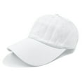 thumbnail image 1 of Conairie Washed Denim Baseball Cap Unisex Solid Color Curved Brim Cotton Breathable Outdoor Sun Protection Casual Dad Hat White, 1 of 3