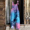 thumbnail image 1 of Conairie Women Bib Overalls Color Block Adjustable Straps Jumpsuits Wide Leg Pants XXL, 1 of 4
