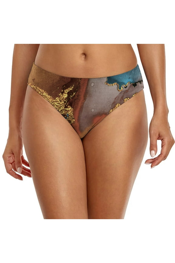 Women Bikini Bottoms Full Coverage High Cut Bathing Suit Ruched Scrunch Swimsuit Bottom White M