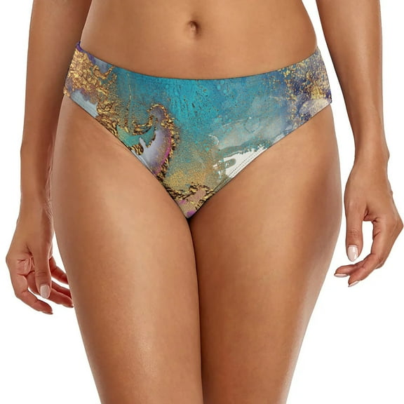 Conairie Women Bikini Bottoms Full Coverage High Waisted Swimsuit Ruched Scrunch Bathing Suit Bottom Purple L