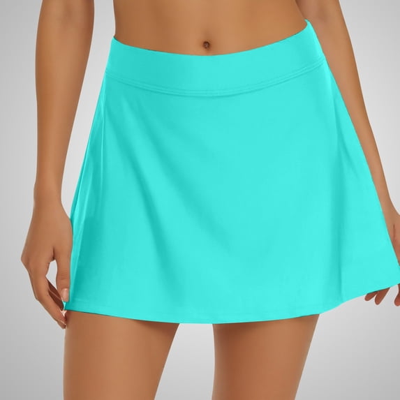 Conairie Women Swim Skirts High Waisted Tummy Control Swimsuit Breathable Tankini Split Swim Bottom Mint Green L