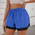 thumbnail image 1 of Conairie Women Workout Shorts Loose Quick Dry Elastic High Waisted Running Shorts with Built-In Liner Lightweight Summer Sport Shorts with Pockets Blue XL, 1 of 6