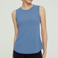 thumbnail image 1 of Conairie Womens Tank Tops Scoop Neck Sleeveless Ribbed Knit Basic Blouses Solid Color Summer Casual Tee Blue M, 1 of 8