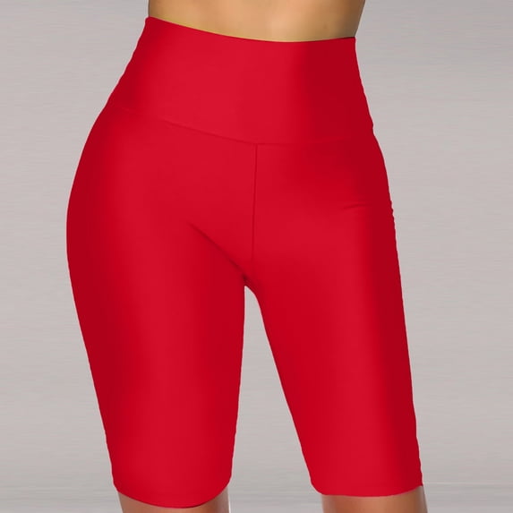 Conairie Workout Yoga Shorts for Womens Elastic Solid High Waisted Fitness Lifting Shorts Breathable Seamless Tummy Control Activities Trousers XL