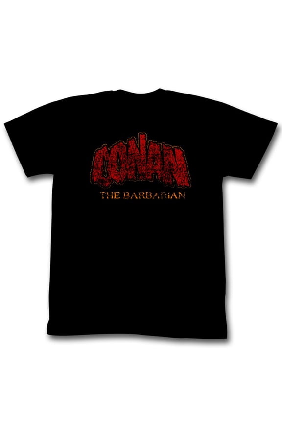 Conan The Barbarian Distressed Logo Black Adult T-Shirt