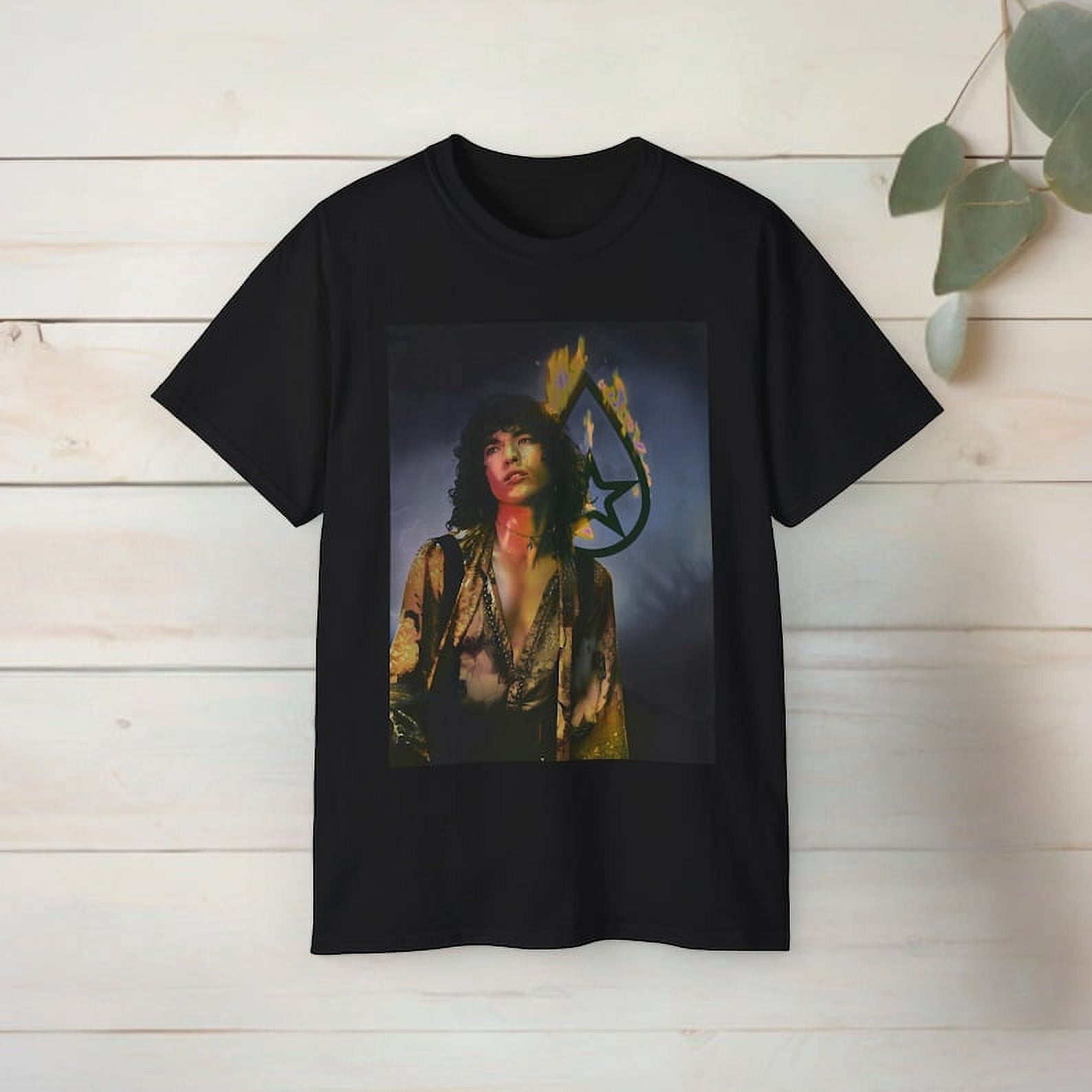 Unisex Flames Metal Band T-Shirt - Retro Jeans Look Kurzarm | Vintage Style Shirt