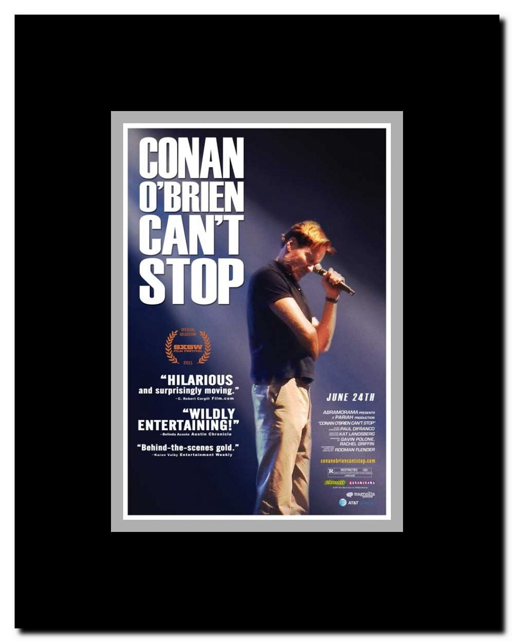 Conan O'Brien Can't Stop Framed Movie Poster