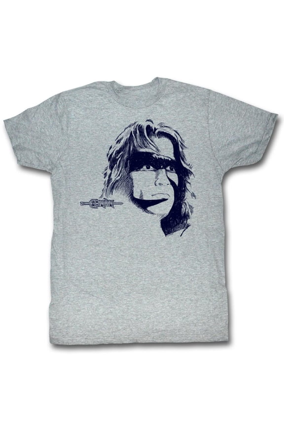 CONAN-SKETCH DRAMA-GRAY HEATHER ADULT S/S TSHIRT-S