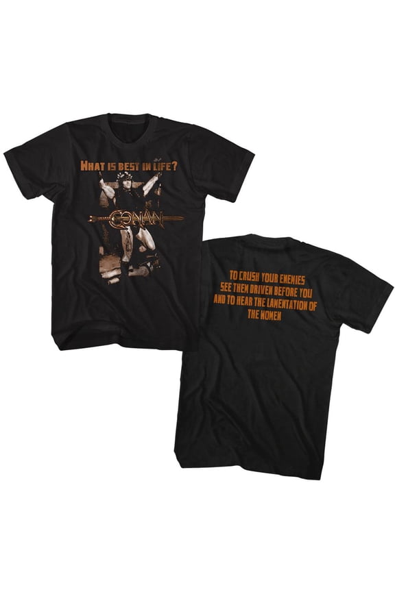 Conan The Barbarian Best Life Black Adult T-Shirt