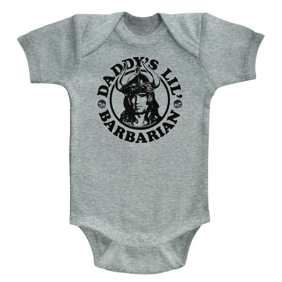 Conan The Barbarian Daddy's Barbarian Gray Baby Romper