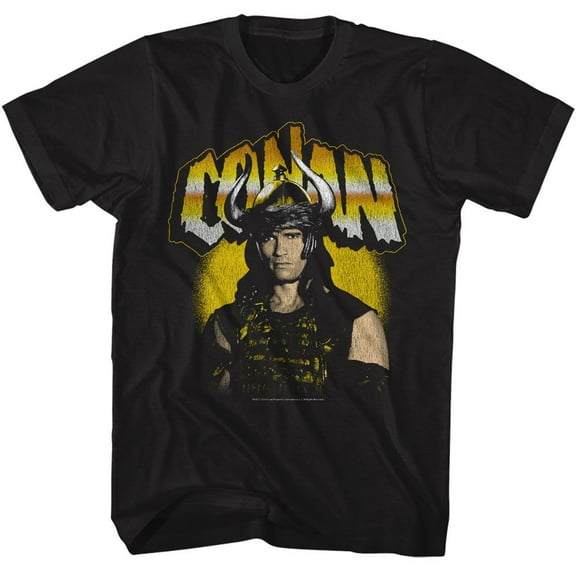 Conan The Barbarian Gradient Logo Black Adult T-Shirt