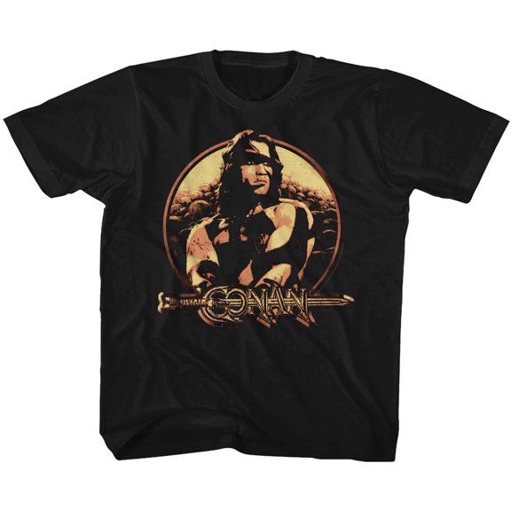 Conan The Barbarian Shield Black Youth T-Shirt