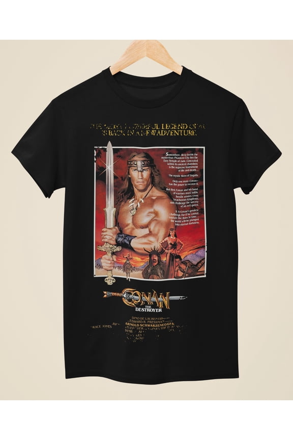Conan The Destroyer - Movie Poster Inspired Unisex Black T-Shirt
