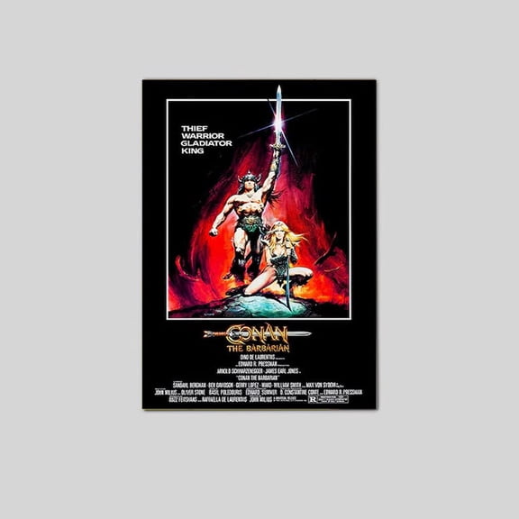 Conan the Barbarian (1982)--Movie Poster(Regular Style) Art Prints,Home Decor,Vintage Movie Poster Size 24''x36'' The Golden Shop