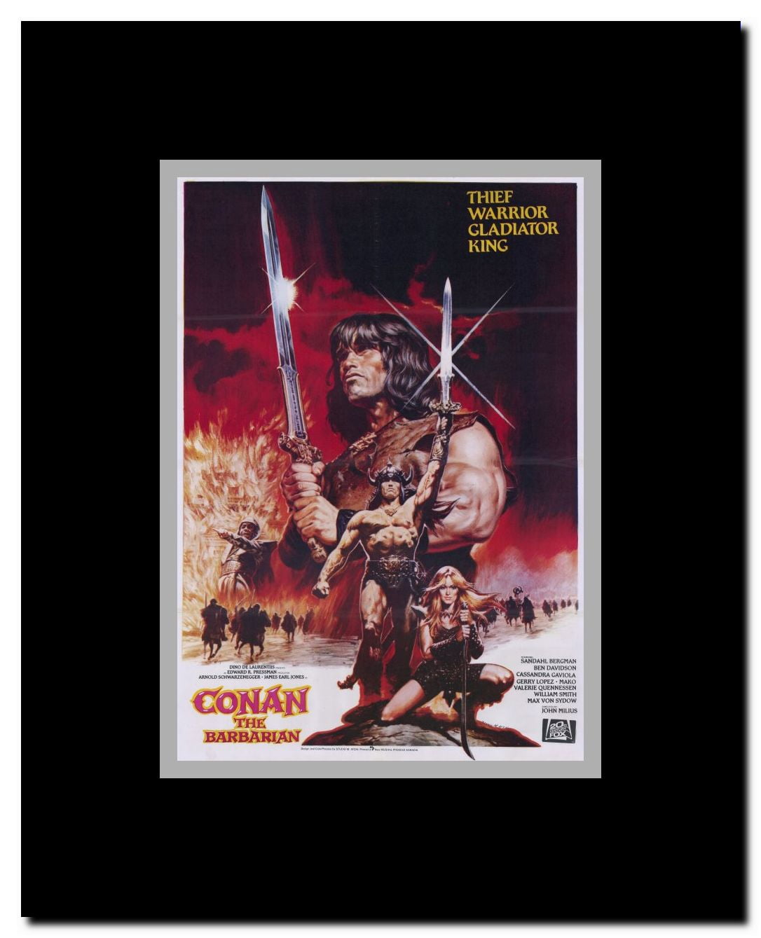 Conan the Barbarian Framed Movie Poster