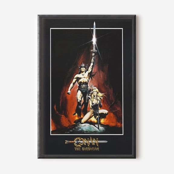 Conan the Barbarian Movie Poster Retro Fantasy Wall Art Vintage Fantasy Decor, Unframed Canvas 24x36in