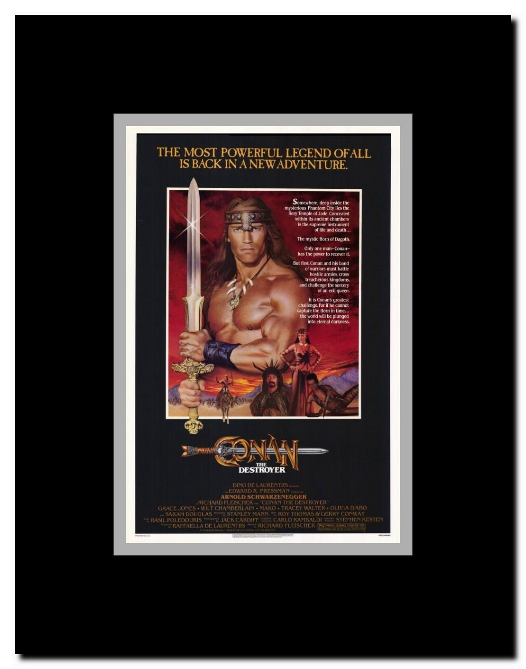 Conan the Destroyer Framed Movie Poster
