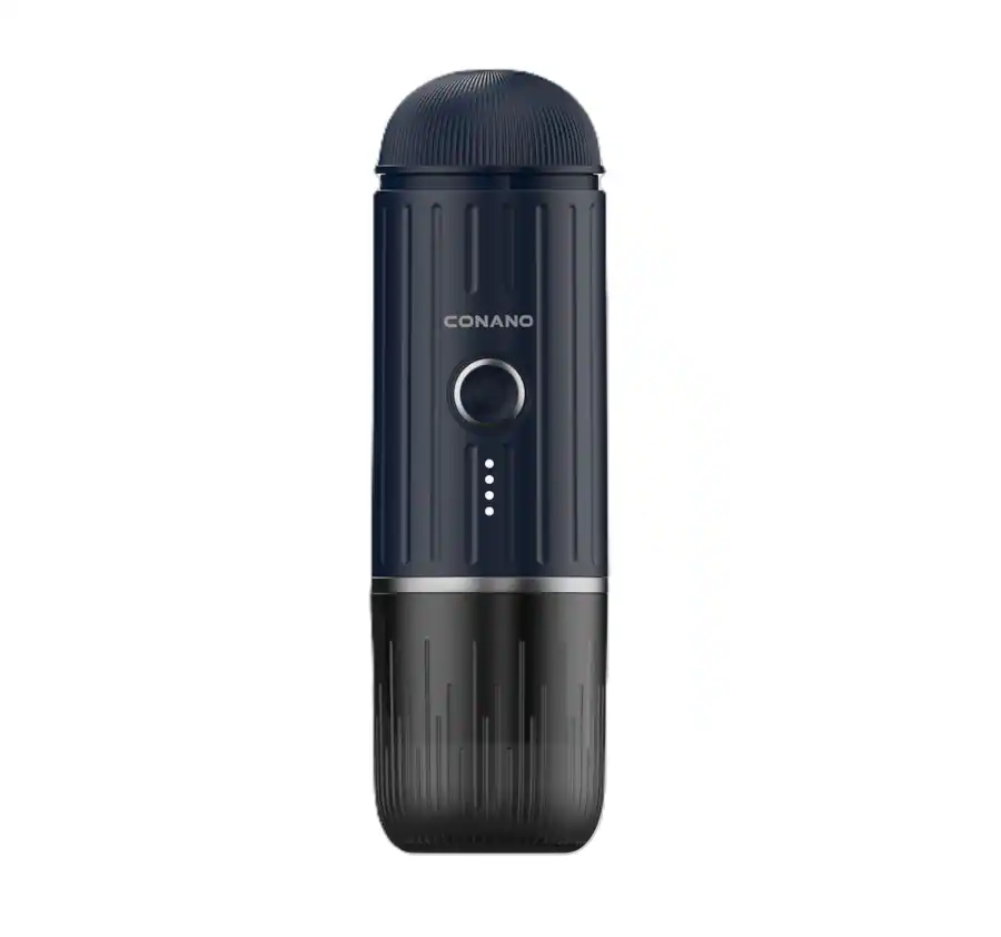 Conano - Fast self-heating Portable Electric Espresso Coffee Maker, 2 IN 1 Extraction, Support Ground Coffee and Capsule - Blue