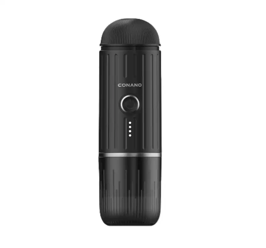 Conano - Fast self-heating Portable Electric Espresso Coffee Maker, 2 IN 1 Extraction, Support Ground Coffee and Capsule,Lightweight 710g, Essential for Outdoor Camping, Office Use, and Travel- Gray