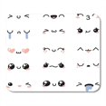 thumbnail image 1 of Conbicy Kawaii Emoticon Rubber Manga Anime Mouse Pad, Multi-color, 1 of 3