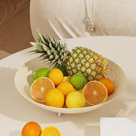Conbo 13 Inch Decorative Fruit Plate Large Serving Tray For Coffee Table Candy Snacks Elegant Plastic Display Bowl For Living Room Dining Parties Lightweight Reusable Home Decor
