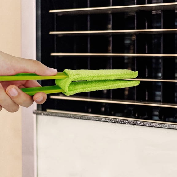 Conbo Air Outlet And Blind Gap Cleaning Brush With Clip, Microfiber Dual Blades, Washable, For AC Vents Car Grilles, Soft Safe Material, Efficient Dust Removal, Home Use