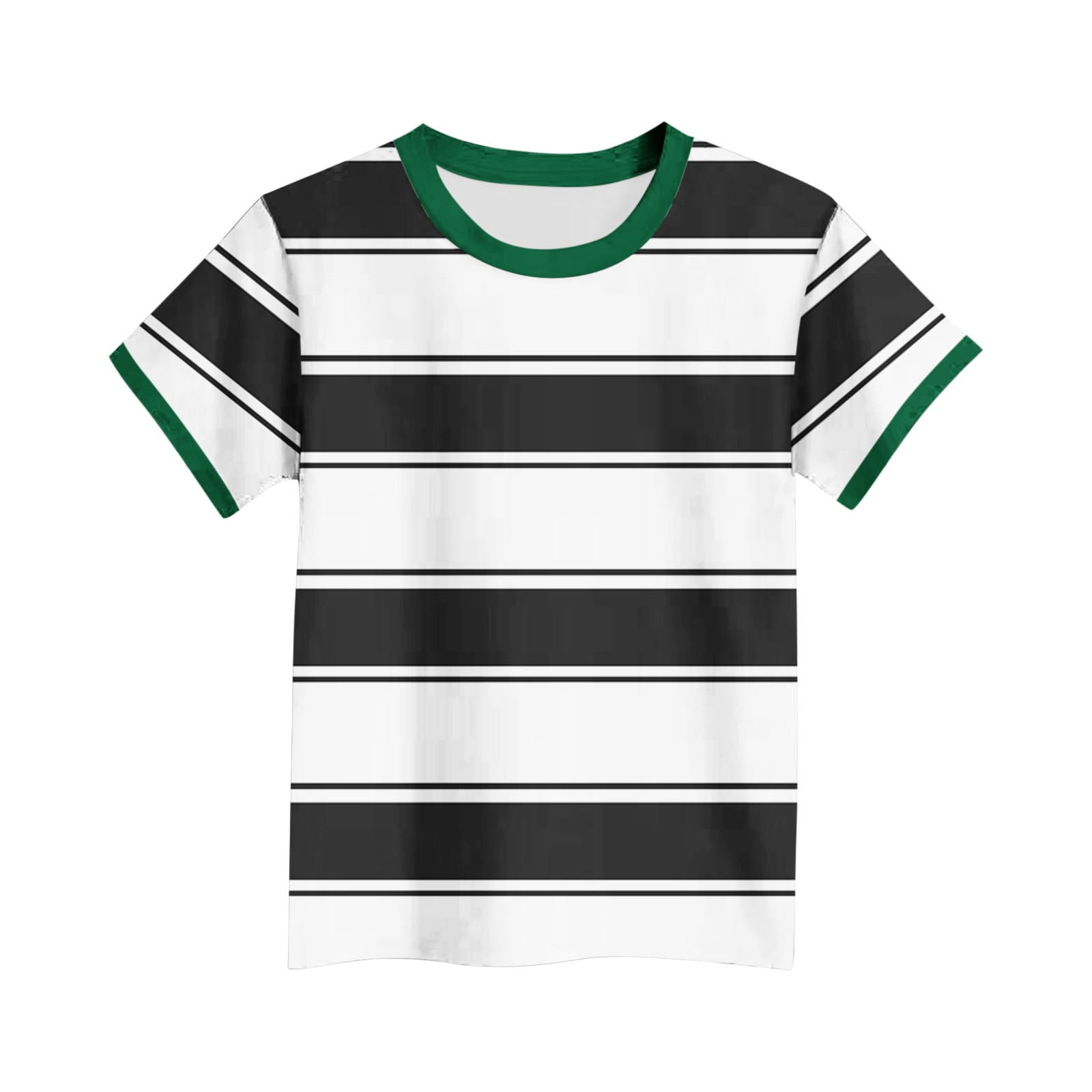 Women's Summer Tops - Striped Color Block Short Sleeve T-Shirts Loose Fit Basic Tees