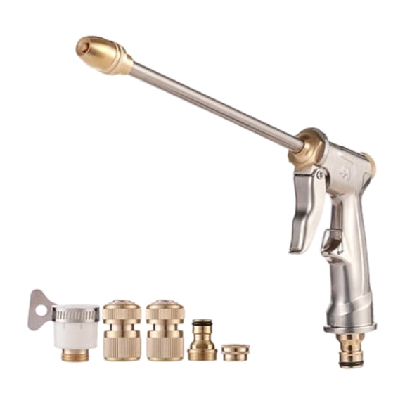 Conbo Metal High Pressure Garden Hose Nozzle With Four Spray Modes, Adjustable Trigger Grip, Heavy Duty Outdoor Watering And Cleaning, Car Washing Lawn Plant Care, Anti Slip Handle, Durable