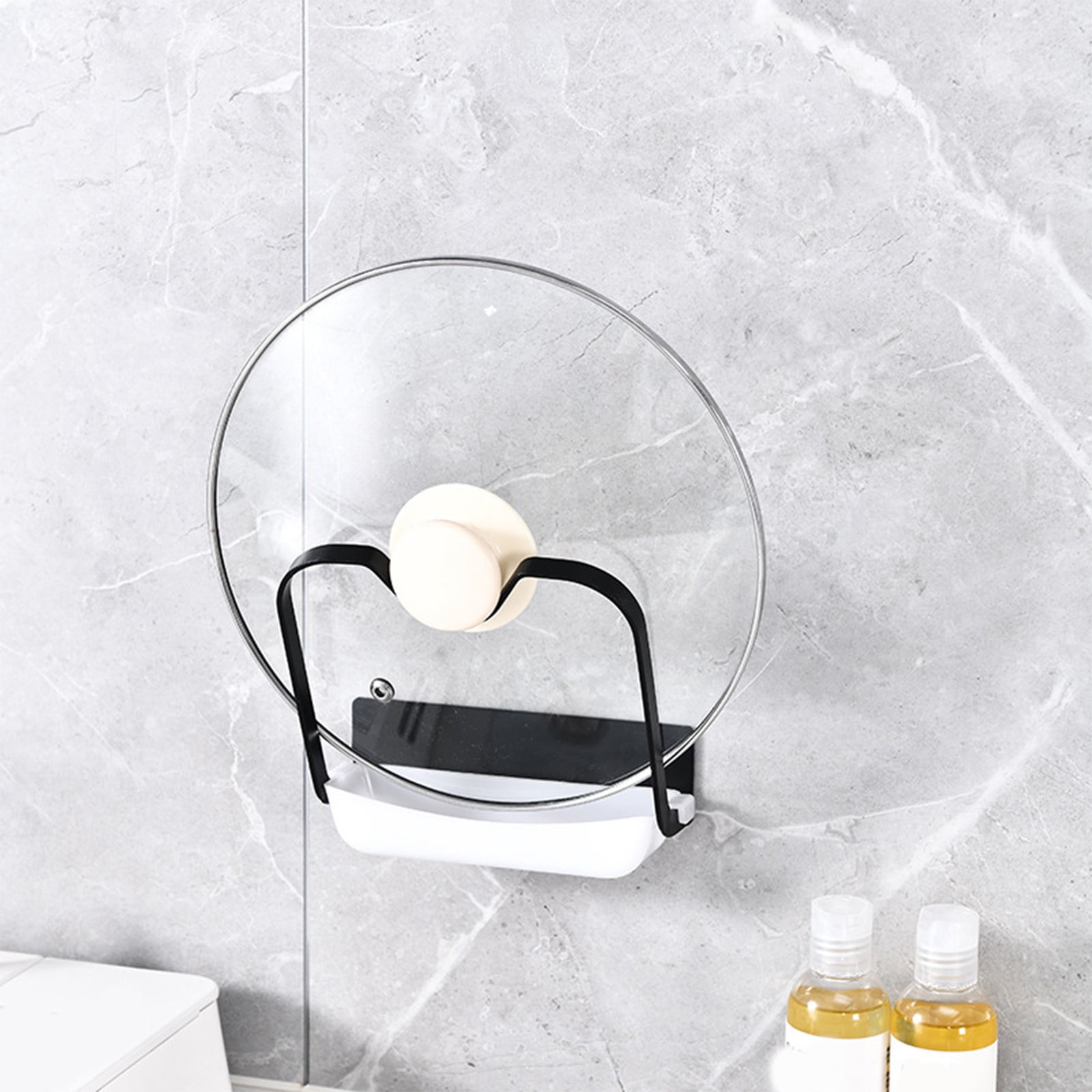 Conbo Wall Mounted Pot Lid Holder Metal Kitchen Storage Rack No Drill ...