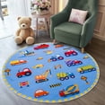 thumbnail image 1 of Conbriboy Round Kids Carpet Playmat Rug Car 47in Soft & Non-Slip Soft Crawling Play Mat for Children Toddlers Bedroom Playing and Learning,Non-slip and machine washable Classroom Rug, 1 of 10