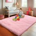 thumbnail image 1 of Conbriboy Solid Shag Collection Rug–5x7ft Pink Fluffy Area Rugs Perfect for Kid's Room, Cloakroom, 1 of 7