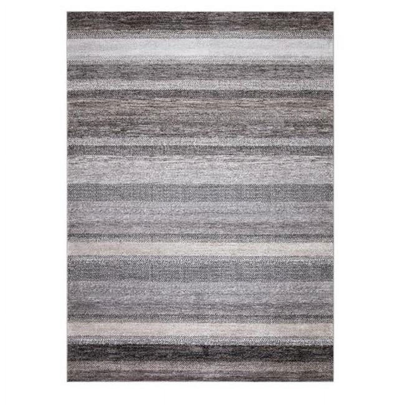 Concard Global Trading 32068 9 x 13 ft. Florencia Stripe Area Rug, Gray