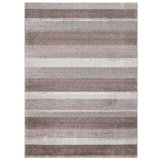 Concard Global Trading 32887 8 x 11 ft. Toscano Stripe Area Rug, Brown