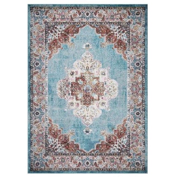 Concard Global Trading 72867 8 x 11 ft. Elegance Medallion Area Rug, Blue