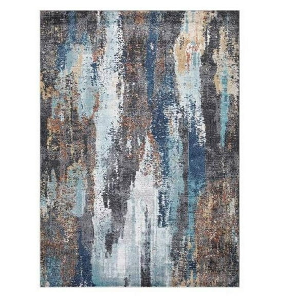 Concard Global Trading 73117 8 x 11 ft. Victoria Abstract Area Rug, Multi-color
