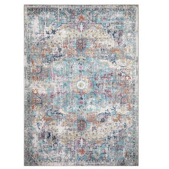 Concard Global Trading 73267 8 x 11 ft. Azure Medallion Area Rug, Gray