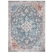 Concard Global Trading 8 x 11 ft. Tabriz Medallion Area Rug - Gray