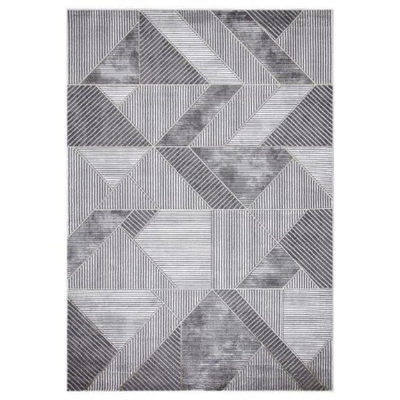 Concard Global Trading 80355 5 x 7 ft. Madison Geometric Area Rug, Gray