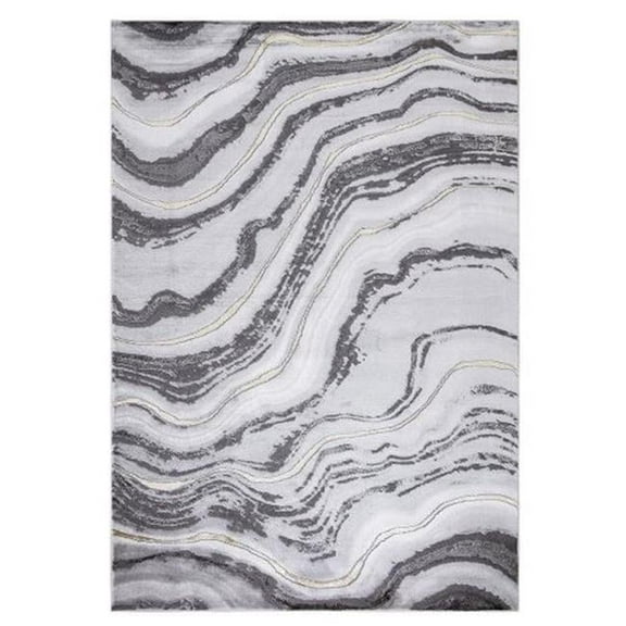 Concard Global Trading 80517 8 x 11 ft. Marble Abstract Area Rug, Gray