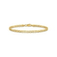 thumbnail image 1 of Gem & Harmony Concave Anchor Chain Anklet 10 inches 3mm in 14K Yellow Gold for Women, 1 of 5