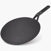 Concave Cast Iron Skillet Tawa   10-Inch Pre-Seasoned Griddle Pan with 5.5-Inch Handle for Pancakes, Quesadillas, Grilled Sandwiches & More