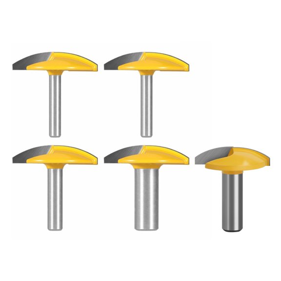 Concave Channel Router Bit Set Thin Round Bottom Bit for Cabinet Belly Board Milling Furniture Panels and Carving