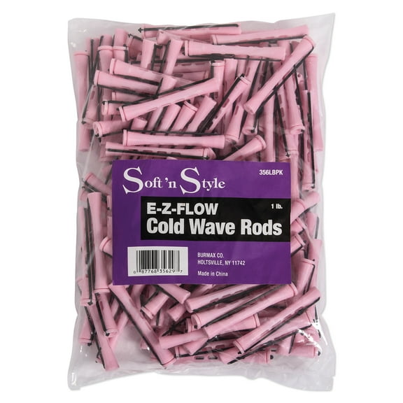 Concave Cold Wave Rods, Long Pink, 1 lb #356LBPK