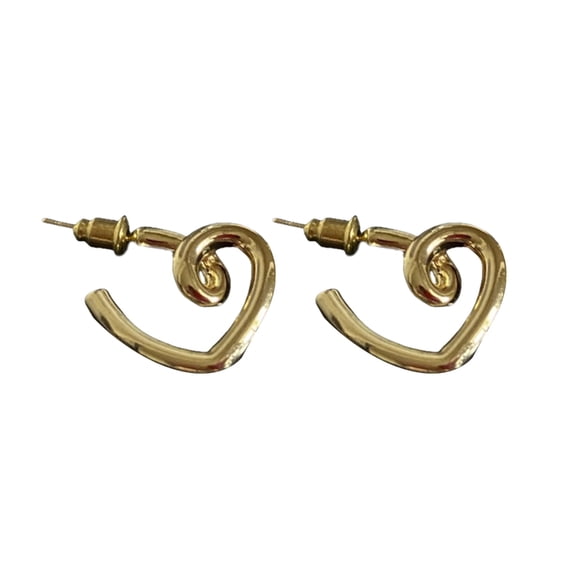 Concave Convex Earrings for Women Irregular Heart Alloy Ear Studs Earwear Elegant Accessories for Wedding Parties