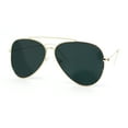 thumbnail image 1 of Concave Curved Metal Rim Double Bridge Tear Drop Pilots Sunglasses Gold - Green, 1 of 4