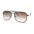 thumbnail image 1 of Concave Curved Metal Vintage Double Bridge Air Force Pilots Sunglasses Black - Brown, 1 of 4