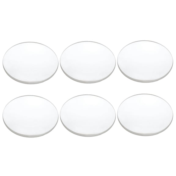 Concave Lens, 120mm Focal Length 50mm (2") Diameter Round Glass Magnifying Telescope Lens Trial Set Ground Edge for Lab Physics Class Optics Scientific Experiments, White, 6Pcs
