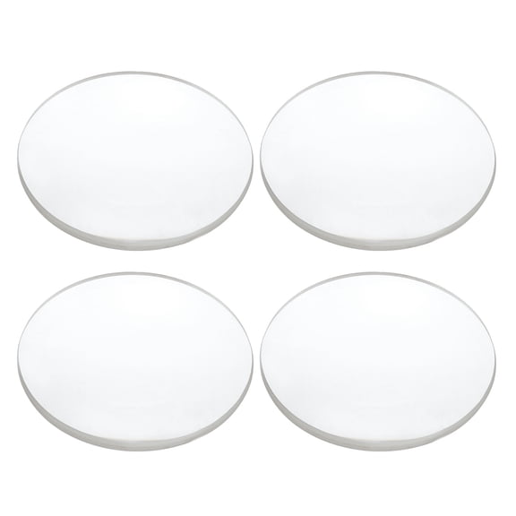 Concave Lens, 120mm Focal Length 50mm (2") Diameter Round Glass Magnifying Telescope Lens Trial Set Ground Edge for Lab Physics Class Optics Scientific Experiments, White, 4Pcs